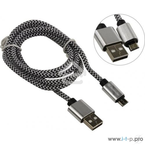 Кабель USB08-03T PRO USB2.0 белый, AM-MicroBM, 1m, 2.1A