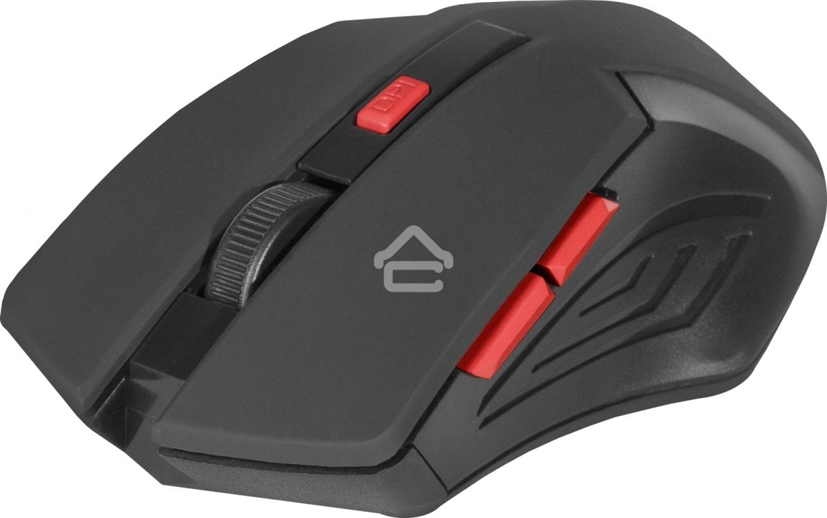 Мышь беспроводная Defender Accura MM-275 красный, 1600 dpi, радиоканал, USB, кнопки - 6