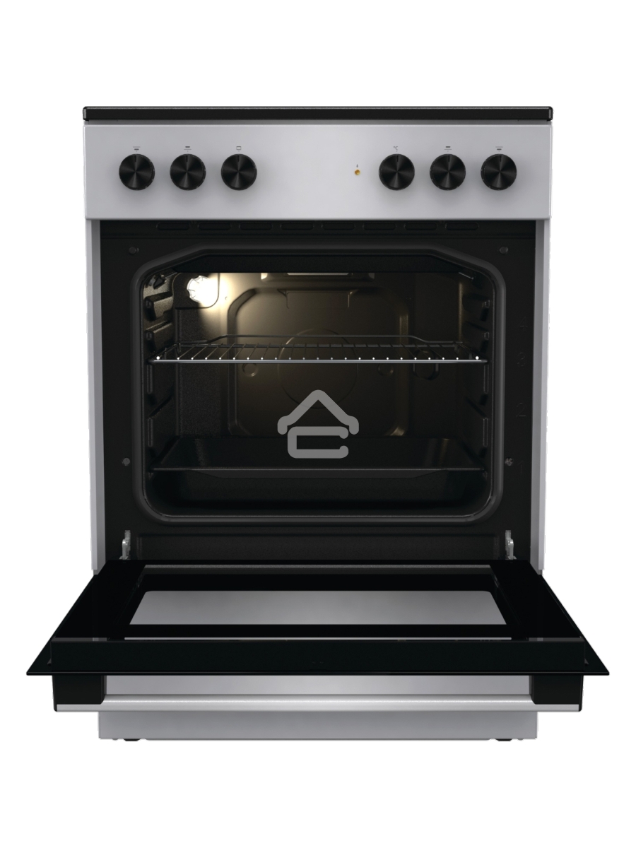 Плита электрическая Gorenje GEC6A11SG серый, конфорок 4 электрических, духовка 65 л, 60 см x 85 см x 60 см