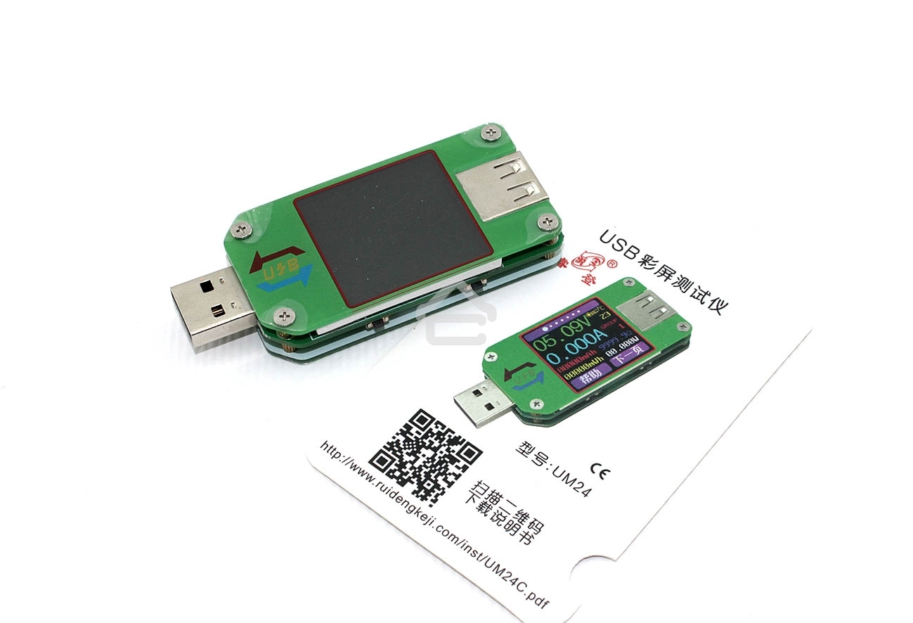 USB тестер UM24 с цветным экраном oem