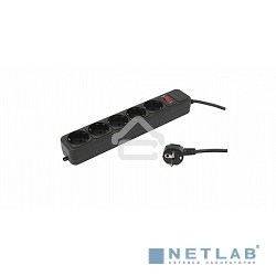 Сетевой фильтр PC Pet AP01006-1.8-BK 1.8м (5 розеток) черный