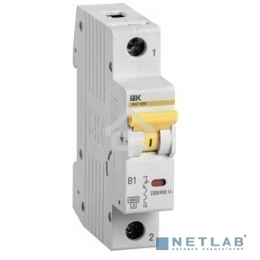 Выключатель автоматический IEK MVA31-1-025-B 25A тип B 6kA 1П 230В 1мод белый (упак.:1шт)