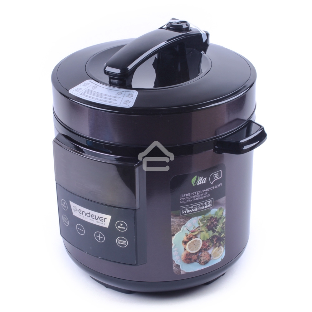 Мультиварка-скороварка Endever VITA 98 черный/сливовый электрическая Endever Vita 98
