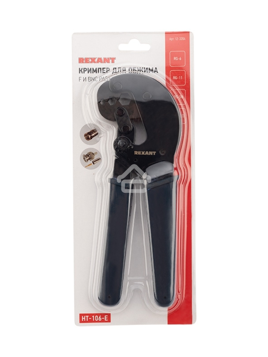 Кримпер Rexant HT-106 E для обжима F и BNC разъемов RG-58, RG-6, RG-11, RG-213