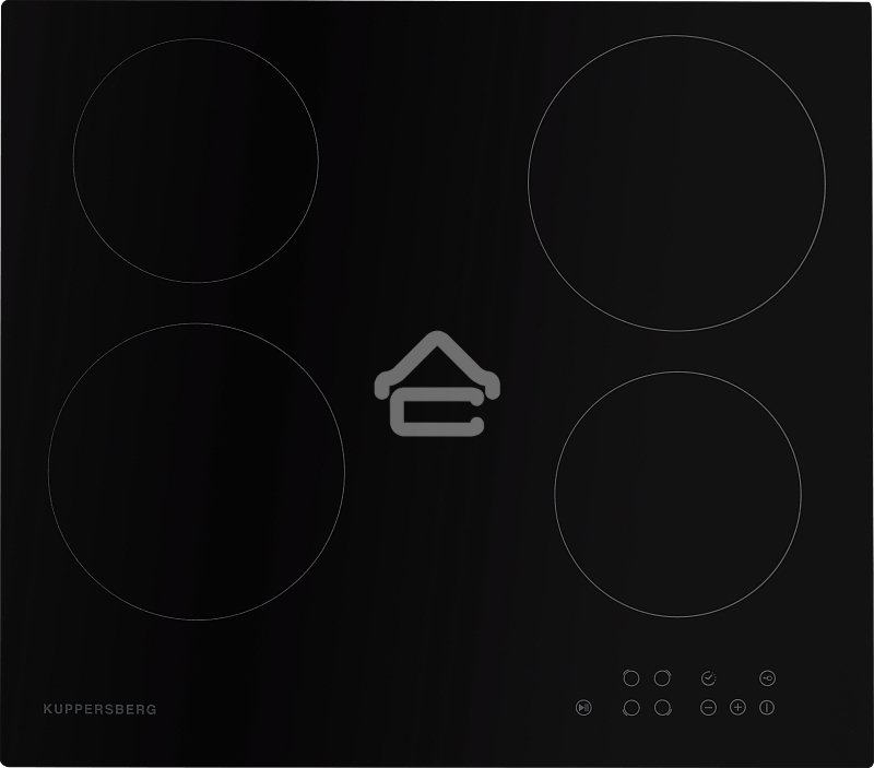 Электрическая варочная панель Kuppersberg ECO 601/ширина 60 см, 4 зоны ускоренного нагрева HI-Light, сенсорное управление, 5 цифровых дисплев, 9 уровней мощности, автоотключение, защита от детей, индикаторы остаточного тепла, Таймер, Stop & Go, черный, пр