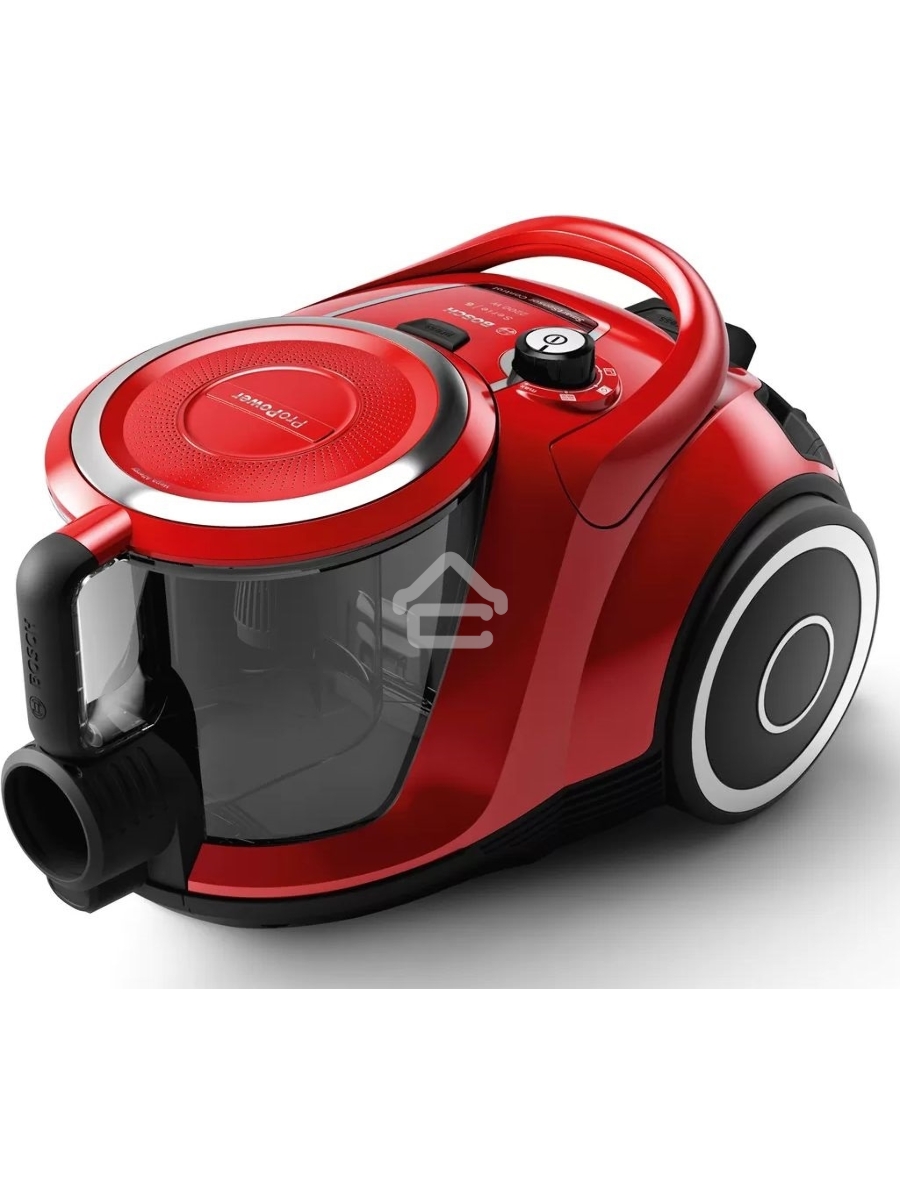Пылесос Bosch BGS412234A красный, 2200 Вт, уборка сухая, пылесборник контейнер, 2.4 л