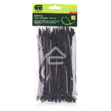 Хомуты Сибртех, 180 х 3,6 мм, пластиковые, черные, 100 шт.