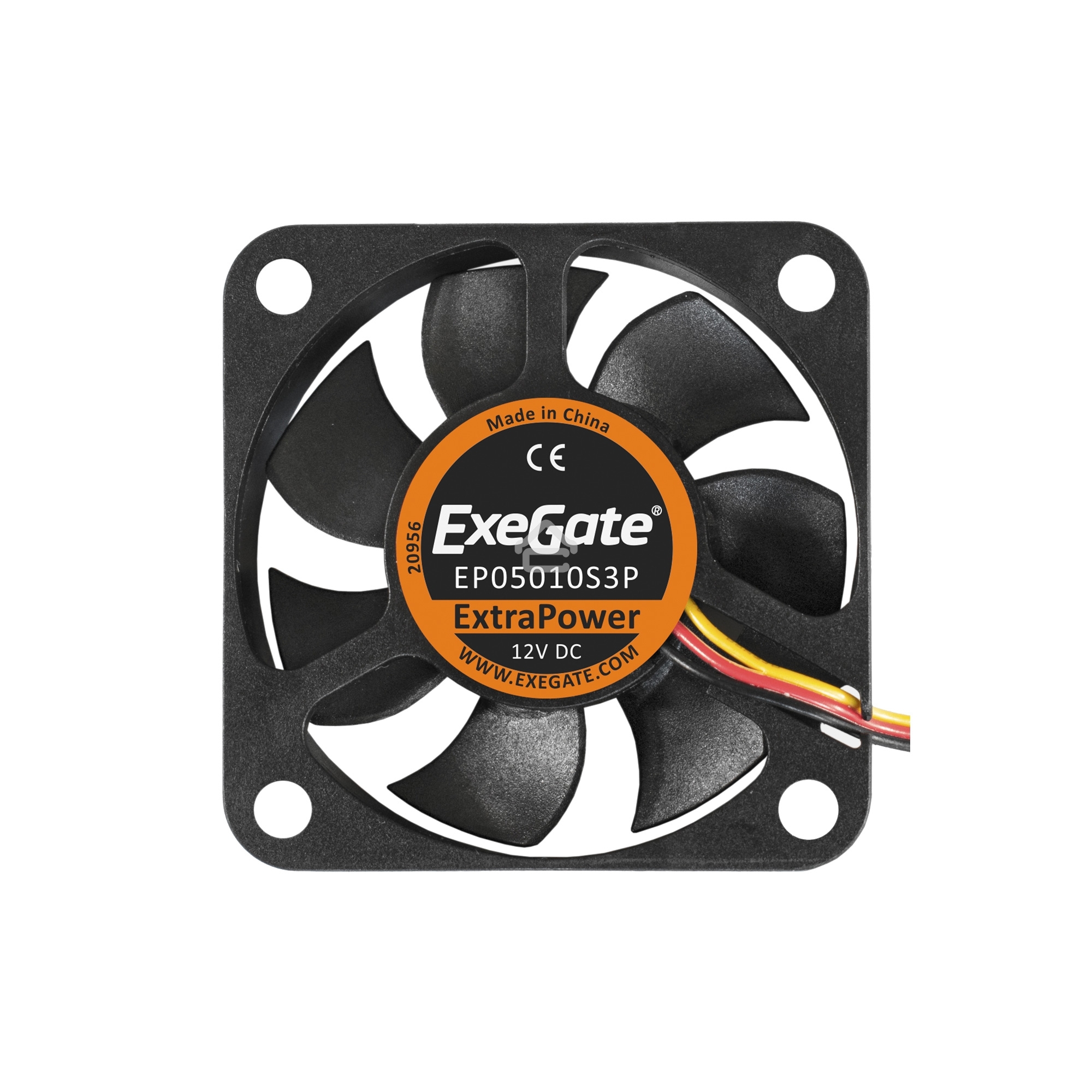 Вентилятор для корпуса ExeGate ExtraPower EP05010S3P черный, 50 мм, 6500 об/мин, 36 дБ, 3 pin