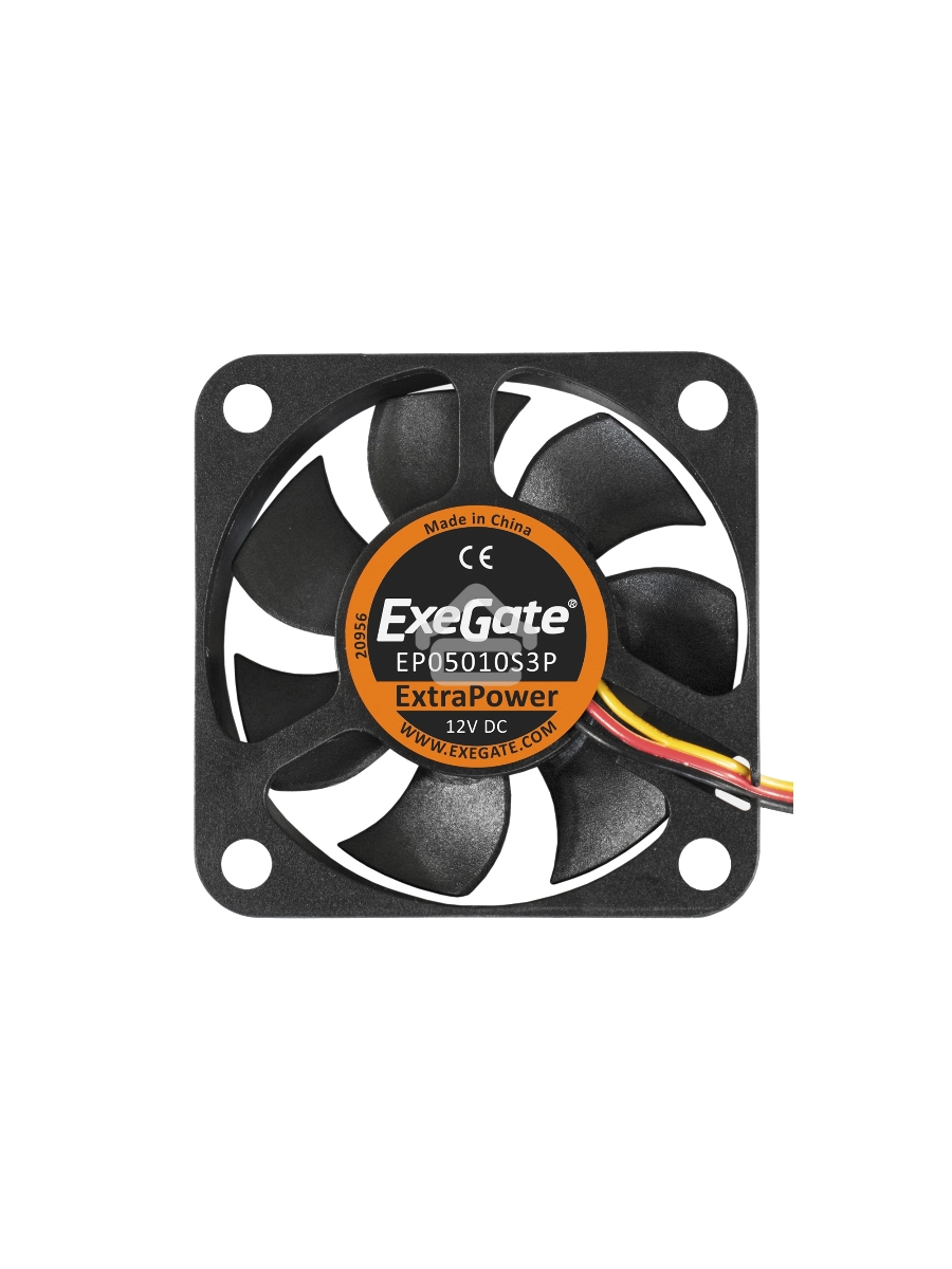 Вентилятор для корпуса ExeGate ExtraPower EP05010S3P черный, 50 мм, 6500 об/мин, 36 дБ, 3 pin