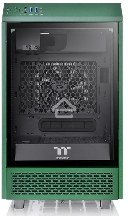 Компьютерный корпус Thermaltake The Tower 100 Racing Green без БП miniITX 1x120мм 3x140мм 2xUSB 3.0 audio bott PSU