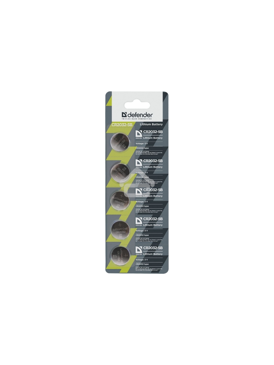 Батарейка Defender литиевая CR2032-5B