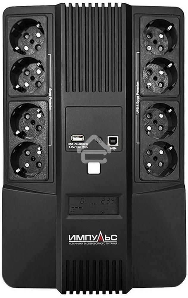 Источник бесперебойного питания Импульс Мастер, Интерактивная, 800 VA / 480 W, Tower, Schuko, LED, USB, USB CHRG