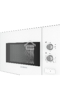 Микроволновая печь встраиваемая Bosch BFL 520MW0 белый, 20 л, 800 Вт, переключатели - поворотный механизм