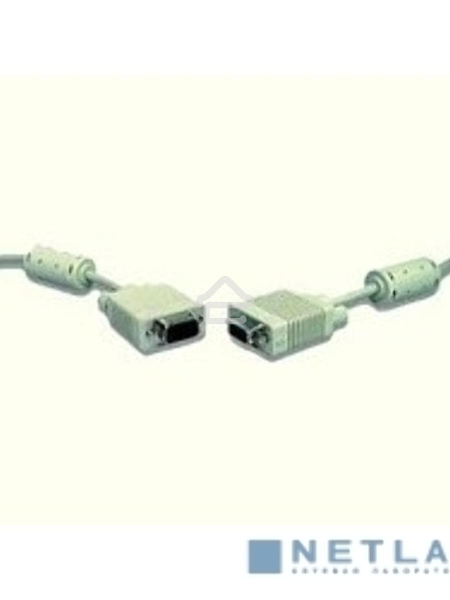 Кабель Gembird/Cablexpert CC-PPVGA-10, Кабель VGA Premium 15M/15M, 3.0м, белый, тройной экран, феррит.кольца