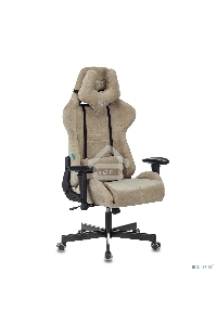 Кресло игровое Бюрократ VIKING KNIGHT LT21 FABRIC песочный крестовина металл/пластик