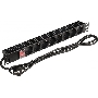Блок распределения питания Lanmaster NM-PD16A-8XSH+S-2.0 гор.размещ. 8xSchuko базовые 16A Schuko 2м