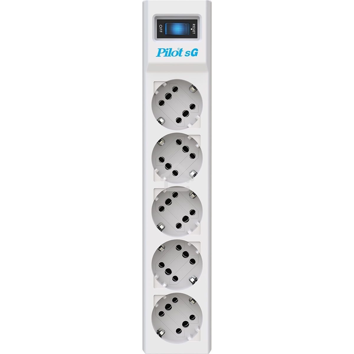 Сетевой фильтр ZIS PILOT Surge protector Pilot SG5 5 outlets (GP), 10A / 2.2kVt, automatic circuit-breaker, 3 m