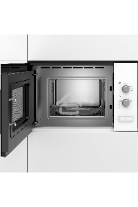 Микроволновая печь встраиваемая Bosch BFL 520MW0 белый, 20 л, 800 Вт, переключатели - поворотный механизм