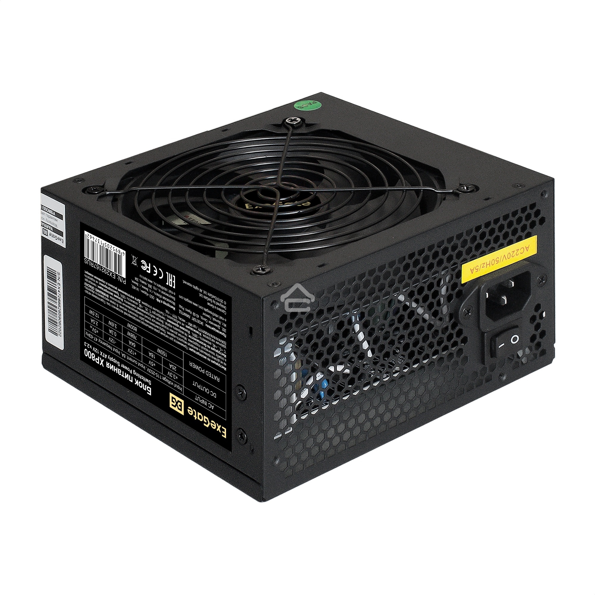 Блок питания ExeGate XP800 (EX292167RUS-S), 800W, 120мм, черный