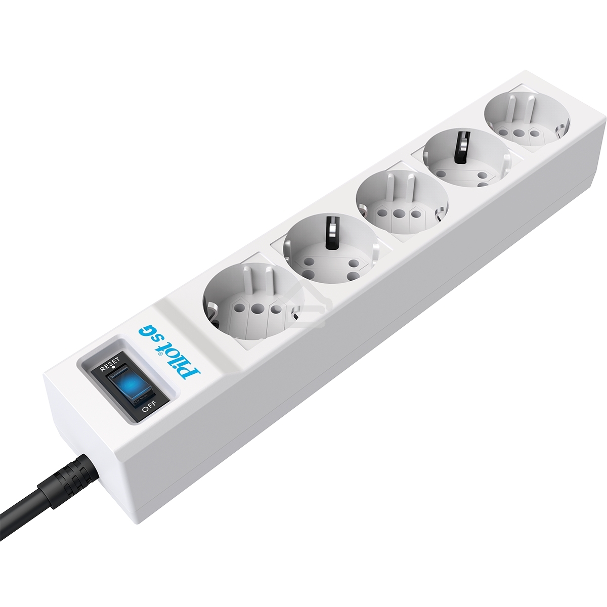 Сетевой фильтр ZIS PILOT Surge protector Pilot SG5 5 outlets (GP), 10A / 2.2kVt, automatic circuit-breaker, 3 m