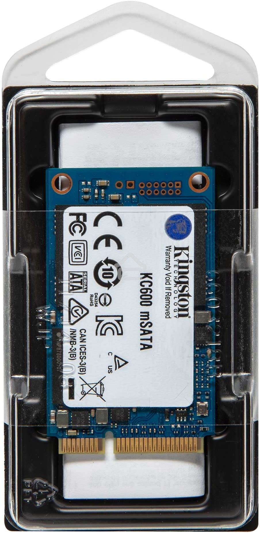 Накопитель SSD Kingston KC600, 512GB, mSATA, R/W 550/520
