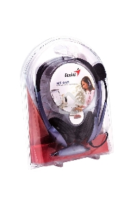 Проводная гарнитура Genius HS-04S (крепление - оголовье, накладные наушники, разъем mini jack 3.5 мм, фиксированное крепление микрофона.) Цвет сиреневый.