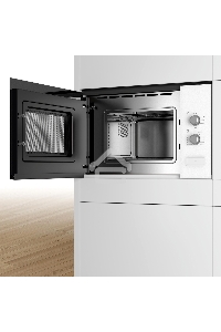 Микроволновая печь встраиваемая Bosch BFL 520MW0 белый, 20 л, 800 Вт, переключатели - поворотный механизм