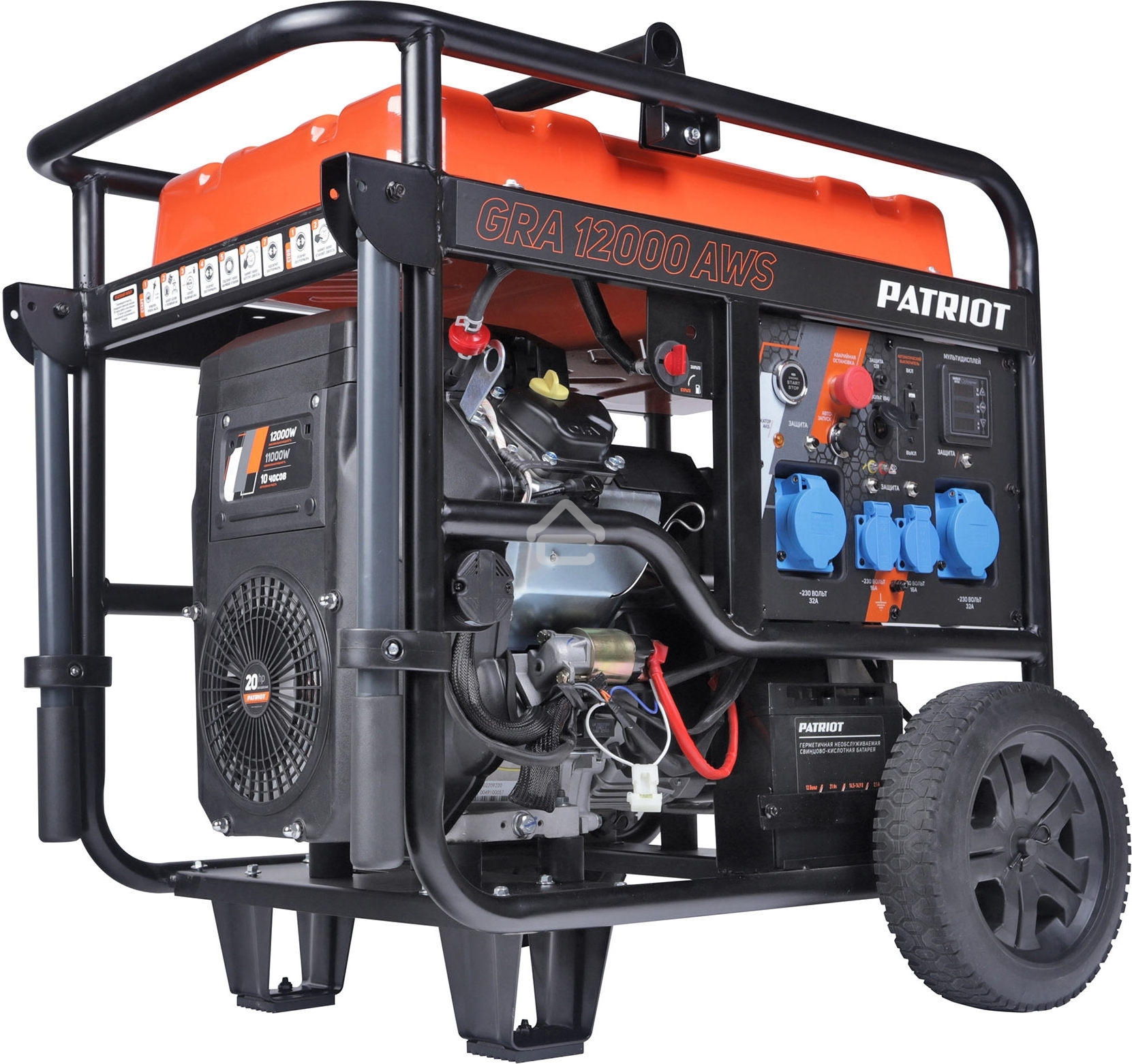 Электрогенератор бензиновый Patriot GRA 12000AWS, 12 кВт, 62 дБ, 155 кг