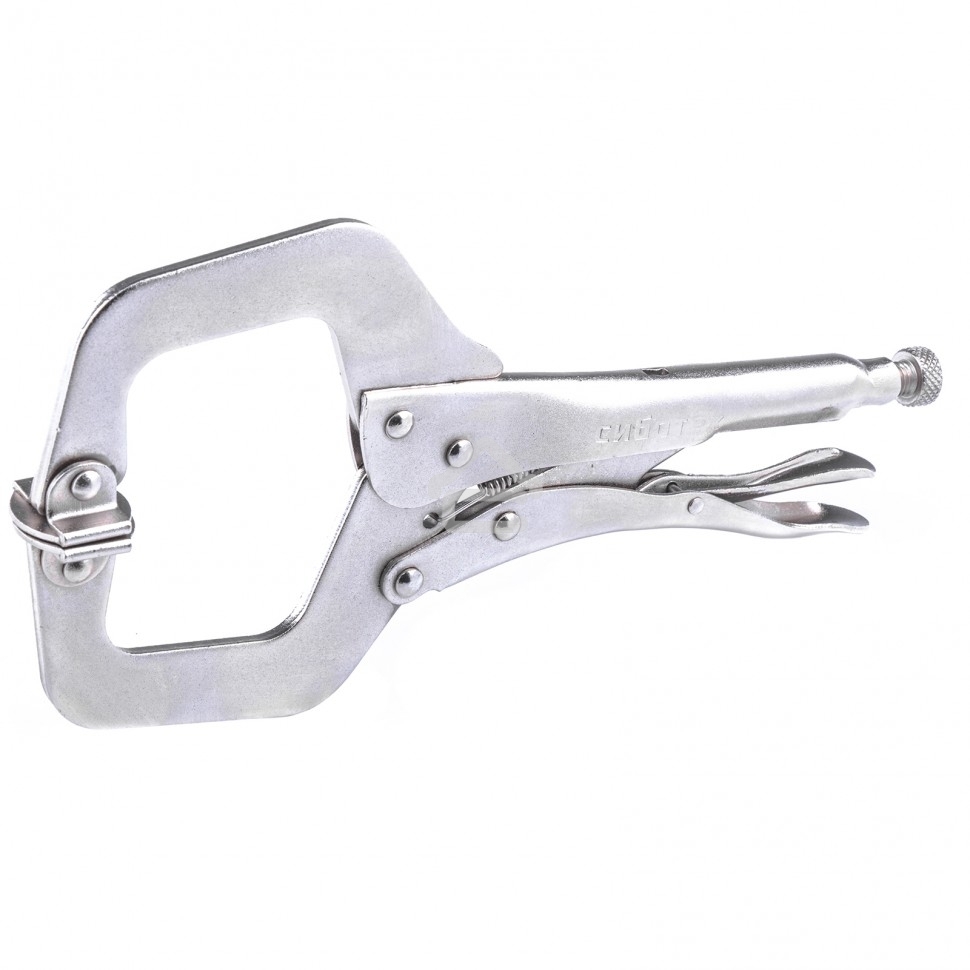 Зажим ручной Сибртех, увеличенный захват, подвижные губки, 270 мм