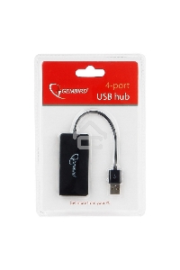 Концентратор USB 2.0 Gembird UHB-U2P4-03, 4 порта, блистер