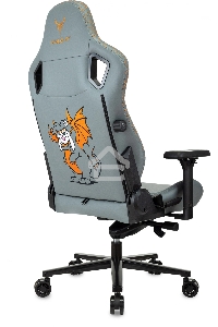 Кресло игровое Knight Craft Dragon серый эко.кожа крестов. металл