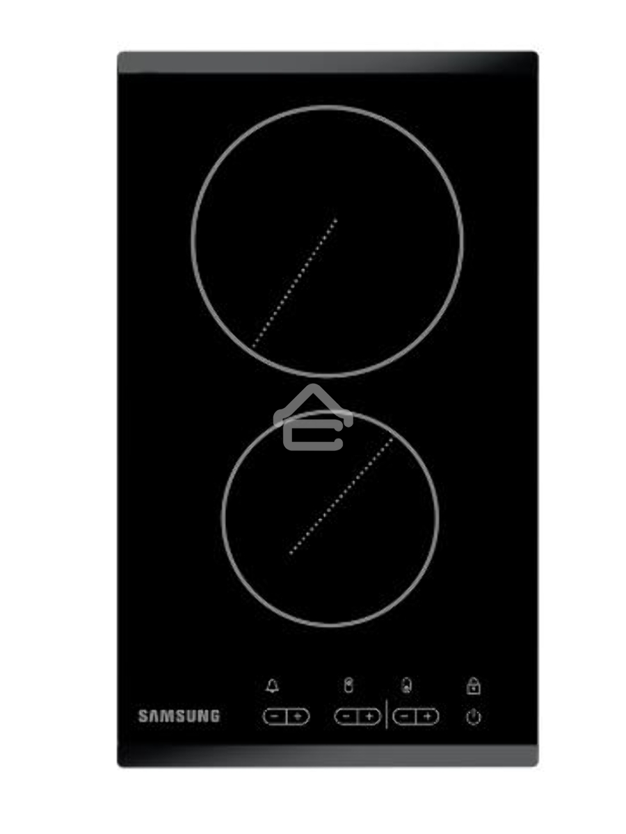 Встраиваемая электрическая панель Samsung NZ32R1506BK/WT 288 x 505 x 50 мм, стеклокерамика, 2 конфорки, сенсорное управление, защита от детей, светодиодный LED-дисплей, черный цвет