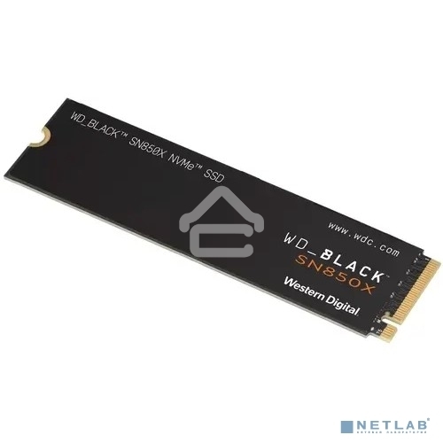 Накопитель SSD WD 1Tb Black SN850X, M.2(22x80мм), NVMe, PCIe 4.0 x4, 3D TLC, R/W 7300/6300Mb/s, IOPs 800 000/1 100 000, TbW 600, DWPD 0.3 (12 мес.)