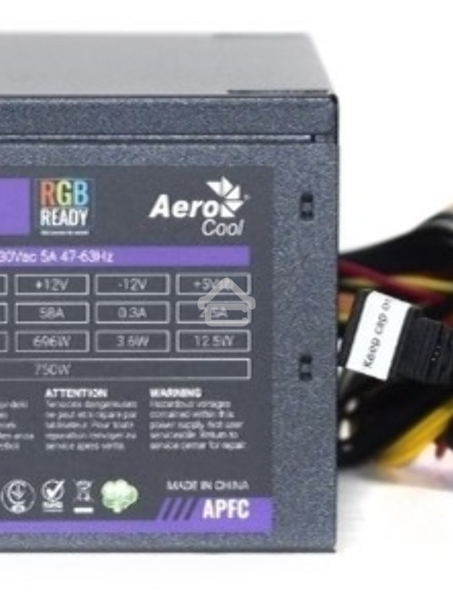 Блок питания Aerocool / Formula VX PLUS 750 RGB, 750Вт, 120мм, черный