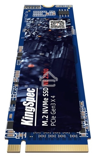 Накопитель SSD KingSpec NE-512, 512Gb, M.2 2280, PCIe 3.0 x4, NVMe, R/W 2400/1700