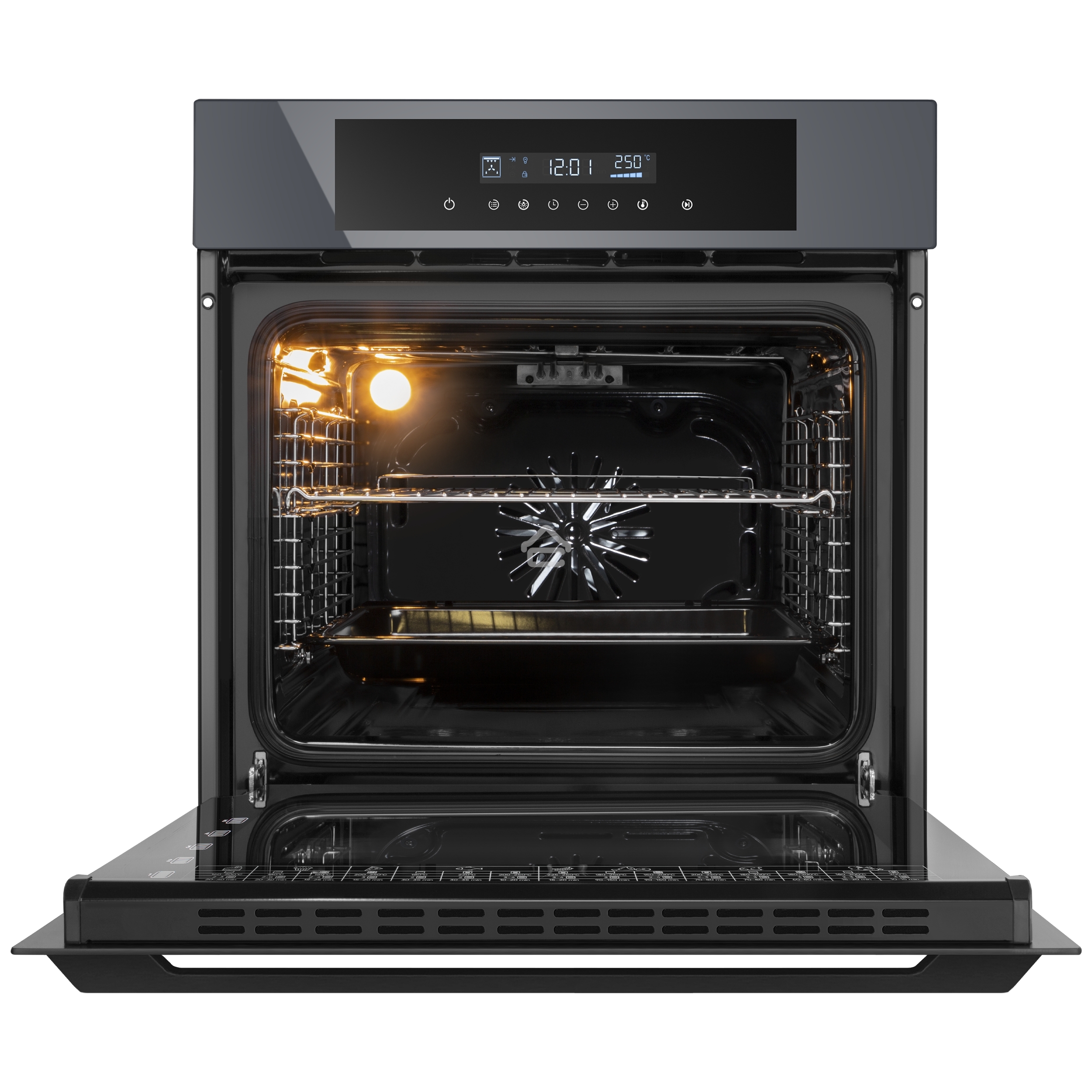 Шкаф духовой электрический Maunfeld AEOD60103G1, 60л, дверца с 3 стеклами, графит