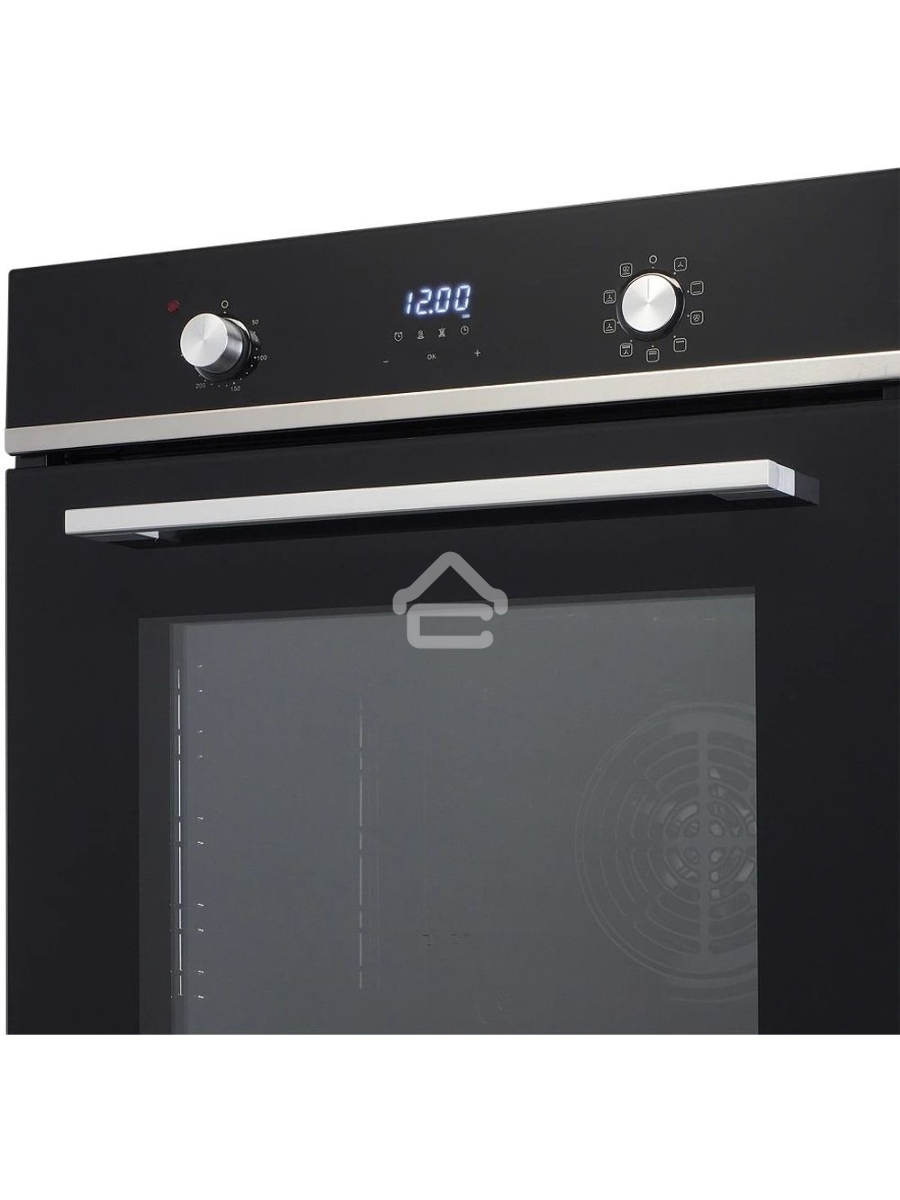 Встраиваемый духовой шкаф MONSHER MOE 6193 Acier, электрический, High-Tech, 60 см, объем 72 л, 9 режимов, дисплей, таймер, телескопические направляющие на 1 уровень, цвет нержавеющая сталь/черный