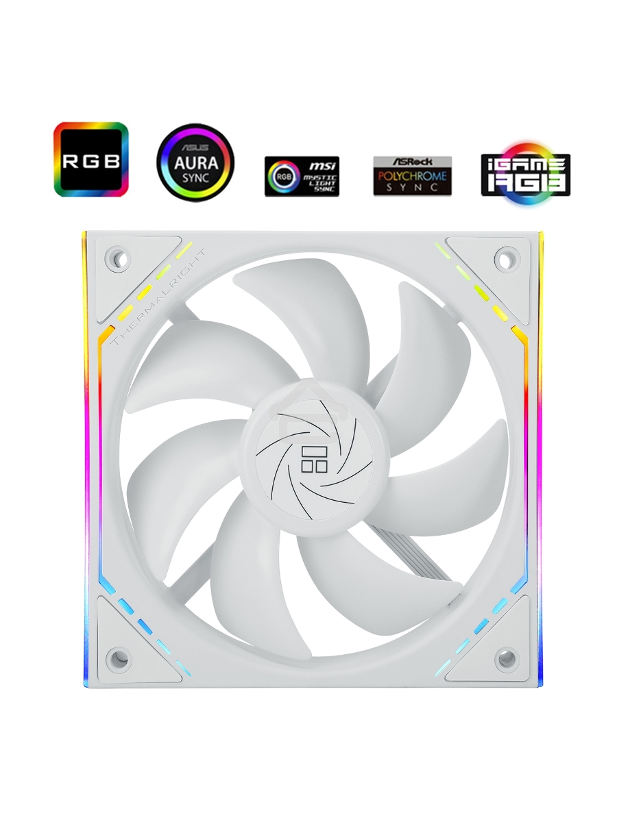 Вентилятор Thermalright TL-M12W ARGB белый 4-pin 23.2dB 175gr Ret