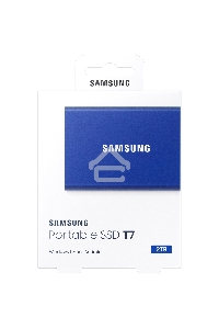 Твердотельный накопитель Samsung SSD 2TB T7, USB Type-C, R/W 1000/1050MB/s, Blue