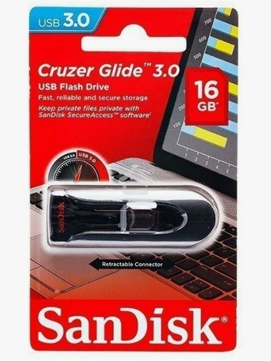 Флеш карта 16GB SanDisk CZ600 Cruzer, USB 3.0