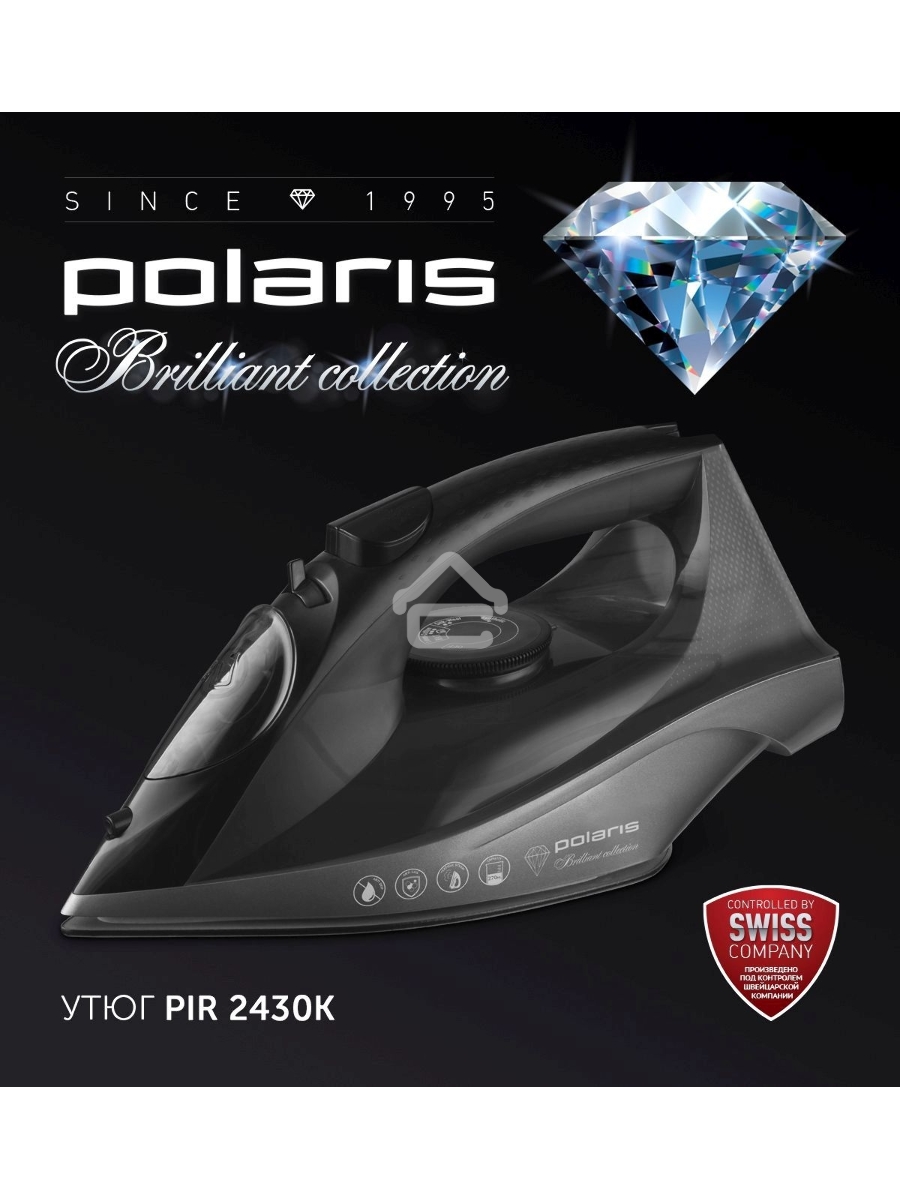 Утюг POLARIS PIR 2430K черный 2400Вт