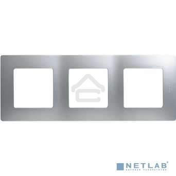 Рамка ETIKA 3 поста, алюминий