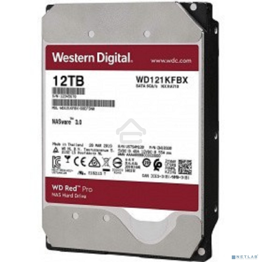 Жесткий диск WD Original SATA-III 12Tb WD121KFBX Red Pro (7200rpm) 256Mb 3.5