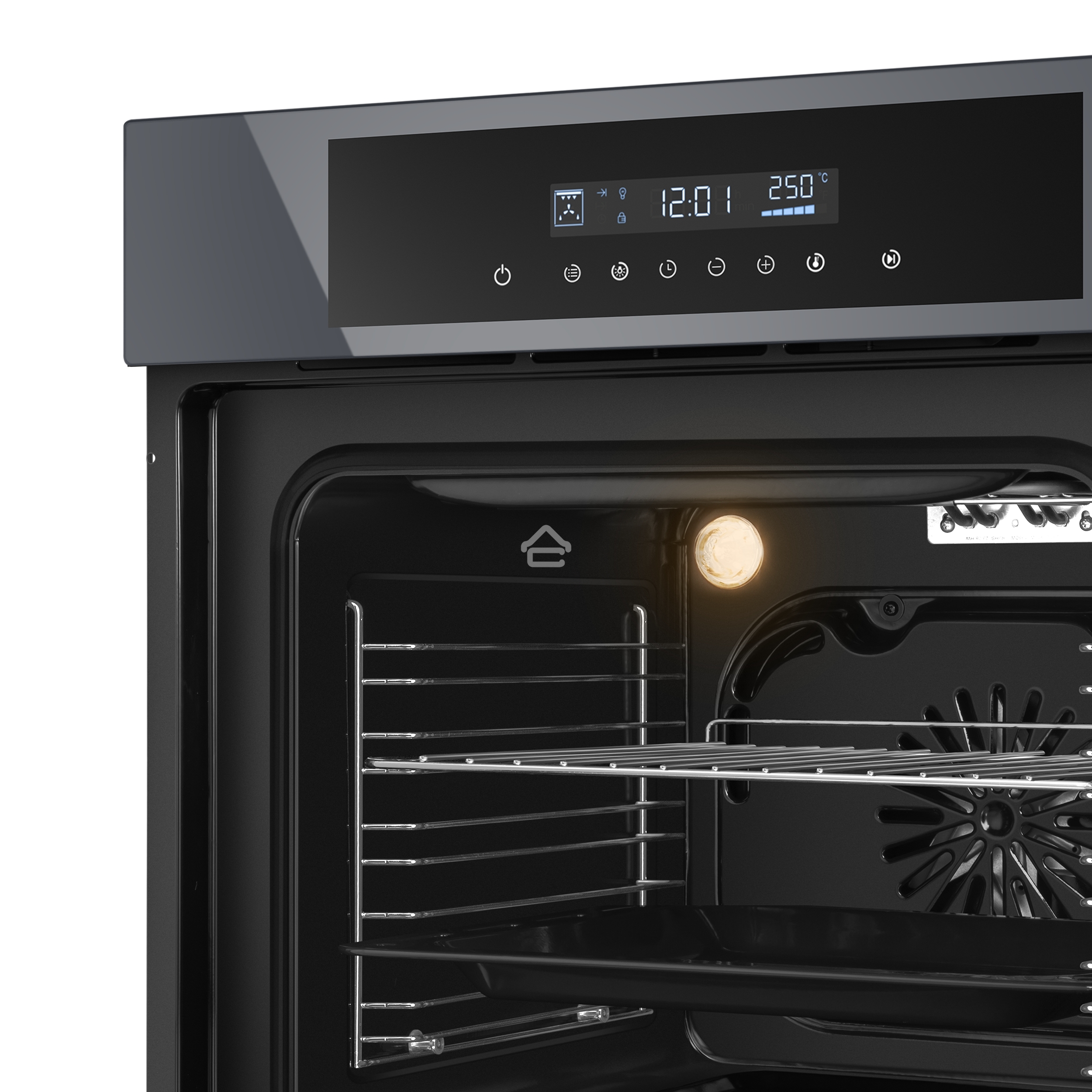 Шкаф духовой электрический Maunfeld AEOD60103G1, 60л, дверца с 3 стеклами, графит