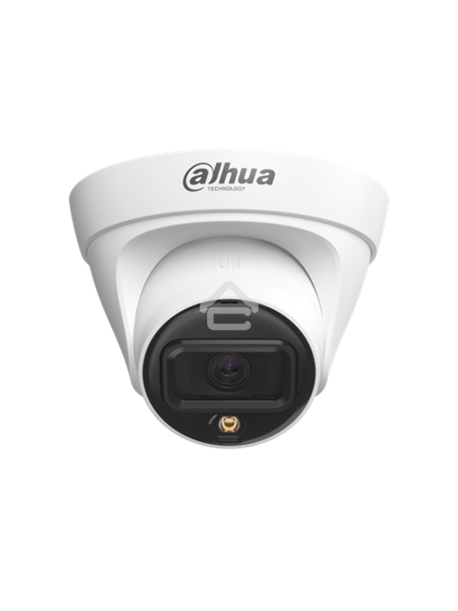 Уличная турельная IP-видеокамера FullColor DAHUA DH-IPC-HDW1239T1P-LED-0280B-S6 2Мп, 1/2.8” CMOS, объектив 2.8мм, обнаружение людей, LED 30м, IP67, металл/пластик