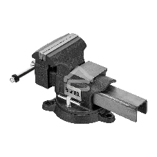 Тиски слесарные Denzel BVH-150 150 мм, поворотные, стальная направляющая, с наковальней