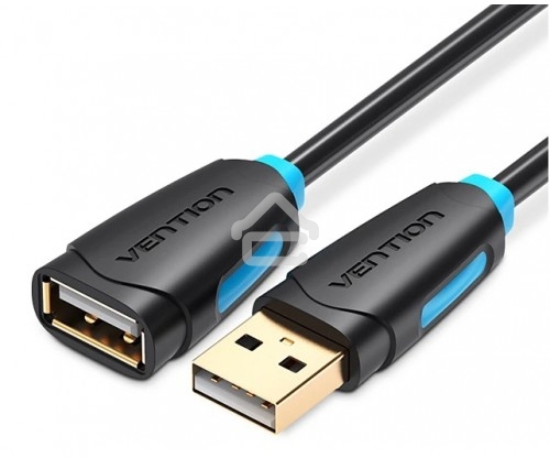 Кабель-удлинитель Vention USB 2.0 AM/AF - 2м черный