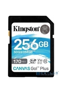 Карта памяти Kingston 256GB SDXC Canvas Go Plus 170R C10 UHS-I U3 V30 EAN: 740617301519