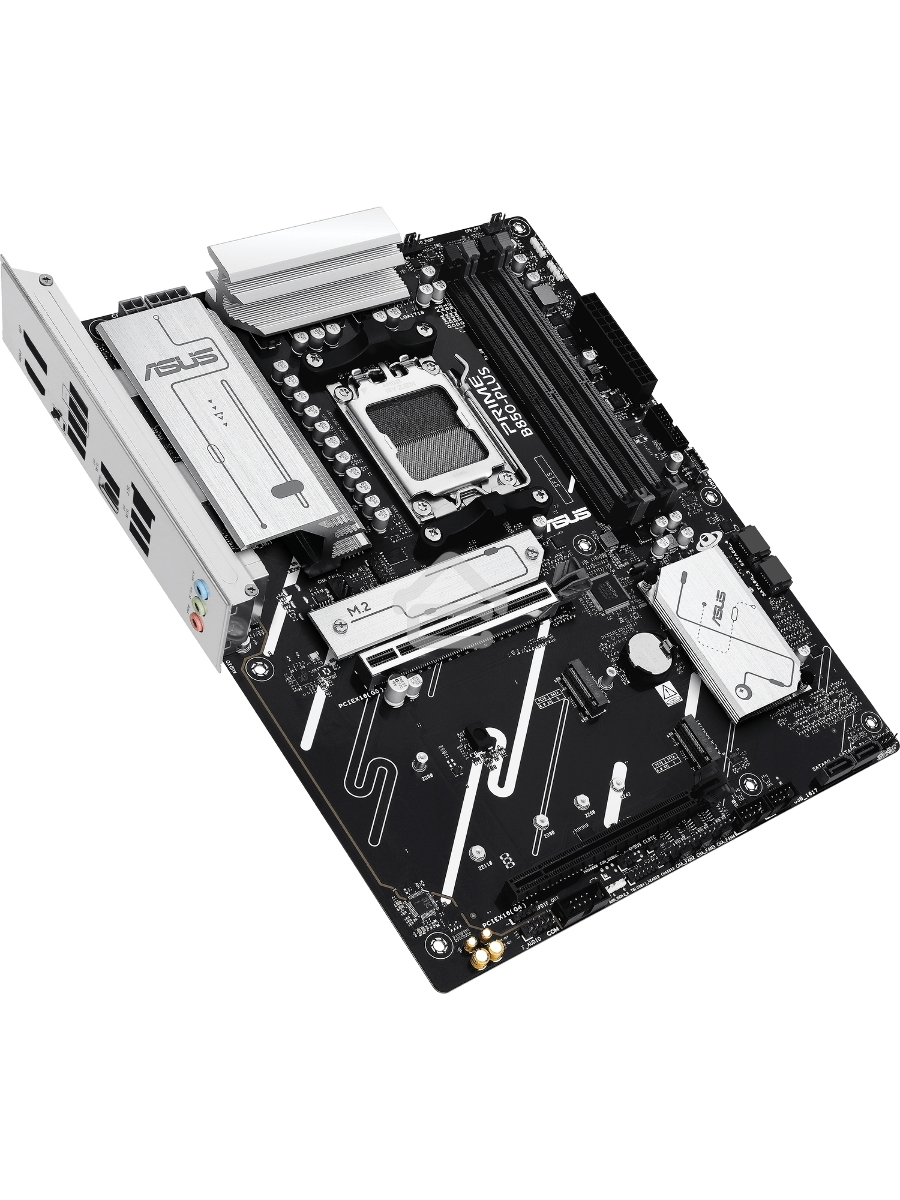 Материнская плата ASUS PRIME B850-PLUS, AM5, AMD B850, 4xDDR5, 4xSATA, 3xM.2, 1xPCIe 5.0 x16, 1xPCIe 4.0 x16, 1xDP, 1xHDMI, 1x2.5Gb LAN, 4xUSB-A 10Gbps, 1xUSB-C 10Gbps, 2xUSB-A 5Gbps, 2xUSB-A 2.0, 3x3.5 мм, 7.1, ATX