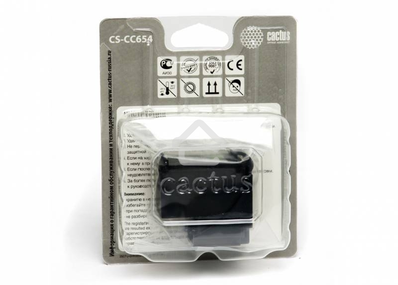 Картридж струйный Cactus CS-CC654 черный для №901 HP OfficeJet-4500/J4580/J4660/J4680 (18мл)